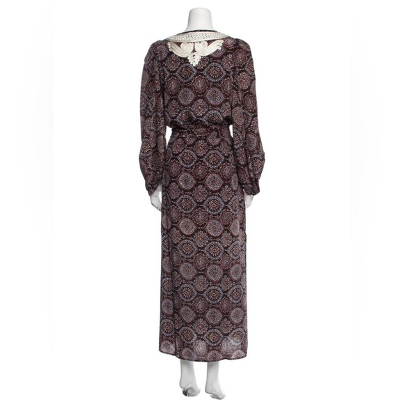 CALYPSO ST. BARTH Paloma Silk Kaftan Bold Print Midi Dress NWT - Picture 4 of 7